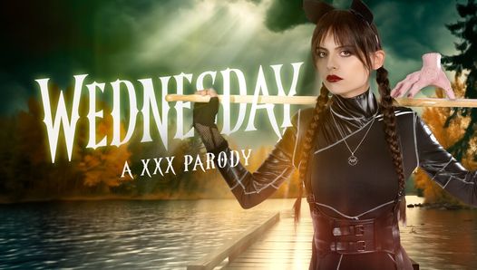 VRCosplayx Angel Windell als gothic-vriendin Woensdag addams wil zien wat je kunt doen, Normie