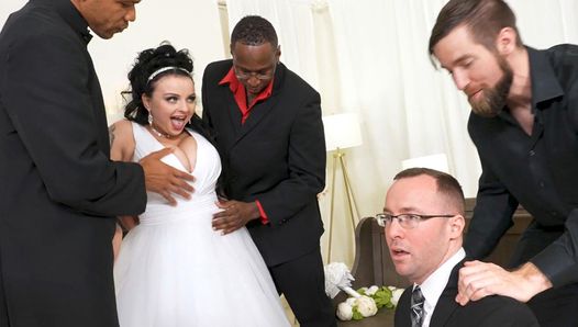 Payton Preslees Hochzeit wird zu einem harten interracial Dreier
