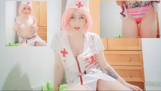 Zombie-Krankenschwester pinkelt!