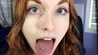 Hot RedHead Tongue Fetish