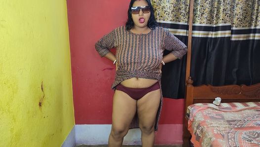 Geile indische junge stiefmutter twerkt ihren dicken arsch auf dem boden