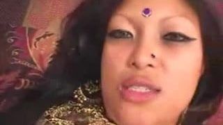 Indian Wife fucks a white and black dick .F70
