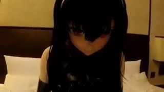 Kigurumi PVC-Anzug masturbiert