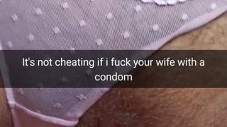 Wir haben ein Kondom benutzt! es ist kein Betrug! - Cuckold Snapchat Bildunterschriften