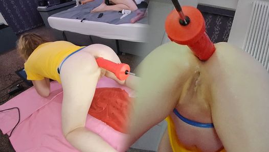 Anal-orgasmen auf der fickmaschine für sexy MILF Lisa Essex