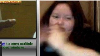 Lustiges Sperma in der Webcam