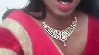 Indische schwule Crossdresserin in Sari gefickt