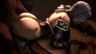 Dicker Arsch, Efeu von hinten und Tittenfick (Soul Calibur 3D Hentai)