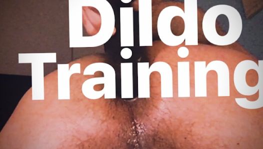 Dildotraining, großer brauner Arsch