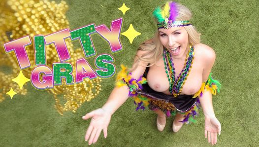Milf-bombe bunny madison feiert karneval mit hardcore-doggystyle mit ihrem jungen freund - mylf