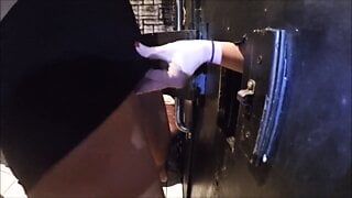 Wife gets groped by girl at glory hole