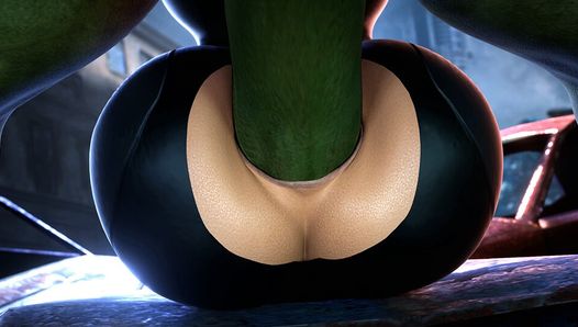 Hulk knullar Natashas läckra runda röv - 3d hentai ocensurerad (enorm monster kuk anal, grov anal) av saveass