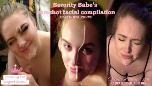 Sorority schätzchen, abspritzen, gesichtsbesamungs-zusammenstellung