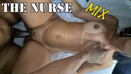 "Die krankenschwester" Großer kurviger latina-mix. Schöner hintern und lange beine
