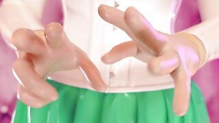 Latex klinkende asmr -video: 3 lagen medische handschoenen ... sexy pin -up milf Arya Grander