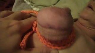 Tied breast bondage tit unwrap