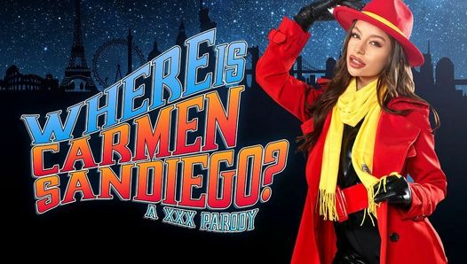 Vollbusige April Olsen als Bösewicht Carmen Sandiego fesselt dich mit Handschellen und fickt dich - vr porn