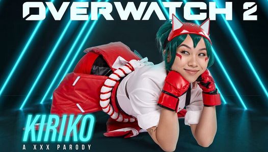 VRCosplayx Kimmy Kim as OVERwatch 2 Kiriko biedt haar kleine poesje aan als compensatie voor een fout