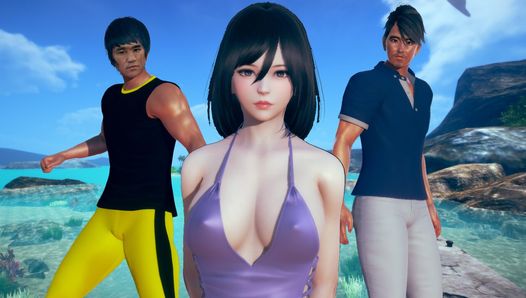Ai Shoujo, japanische Schönheit Nonomi Shags, Bruce Lee in realistischem 3d animiertem Sex mit mehreren Orgasmen - mit Untertiteln und unzensiert