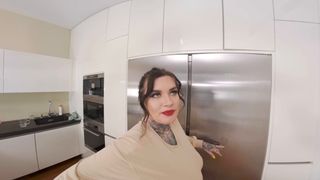 LustReality Tattooed Stepmom with Big Tits Fucks Stepson VR 