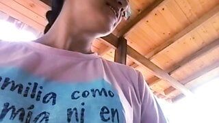 Horny Girl Masturbating With fingers Outdoors Secretly
