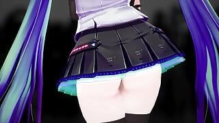 Thicc Hatsune Miku Dancing Lamb Song No Panties Hentai Mmd 3D Dark Blue Hair Color Edit Smixix