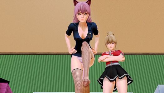 Eine Nacht mit zwei Katzen: Hentai 3d