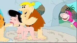 Fred und Barney ficken Betty Flintstones im Cartoon-Porno