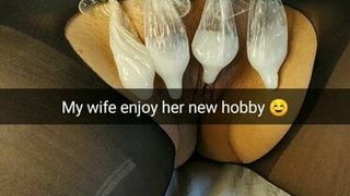 Das neue Hobby der betrügenden Schlampenfrau - es ist eine Spermaladung! - Milchiges Mari