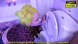 Dirtytalk: Ich bringe dir bei, wie man die toilette putzt