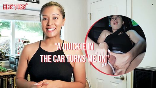 Ersties - A dögös csaj azt kockáztatja, hogy rajtakapják, hogy maszturbál egy autóban