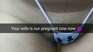 Treue Ehefrau hat versaute schwangere Kuh mit dicken Möpsen abgegeben!
