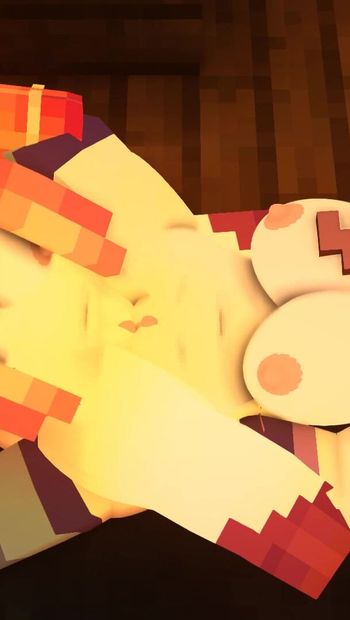 Steinpapier Schere, zwei mädchen haben spaß in Minecraft - Minecraft-porno-animation