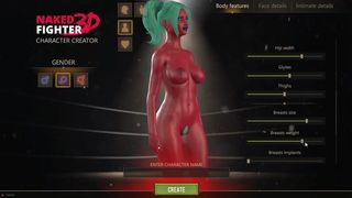 Nackte Kämpferin 3d, sfm Hentai-Spiel, Wrestling, gemischter Sexkampf