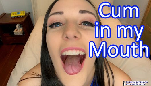 Close Up, Cum Begging and Cum in Mouth, JOI