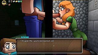 Hornycraft, ein Minecraft-Parodie, Hentai-Spiel Porno-Spiel Folge 5, das Cowgirl will mein Morgenholz berühren