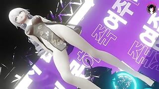 Sexy Anime-Mädchen tanzt + allmähliches Ausziehen (3D HENTAI)