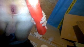 Fucking my gaping asshole with huge dildo 7,8 cm