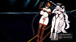 MMD R18 Taihou Azur Lane сексуальная милфа анальная королева хочет глотание спермы, 3D хентай