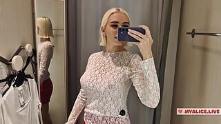 Try On Haul Transparent Clothes, Completely See-Through. At The Mall. See on me in the fitting room