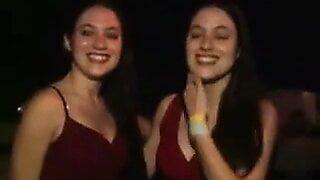 Не сестры-близнецы ласкаются на вечеринке