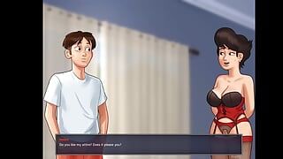 Summertime Saga - cena de sexo com Helen - namorada madrasta precisa foder - jogo pornô animado