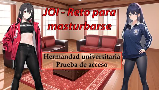 Spaanse JOI, universiteit sperma training.
