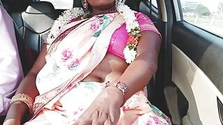 Seidentante auto-sex, telugu dirtytalk, Episode-1, teil-3, sexy sari telugu- seidentante mit freund.