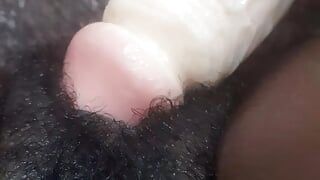 Hairy fat black pussy