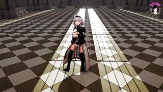 Noel - Danse sexy avec une fille épaisse (Hentai 3D)
