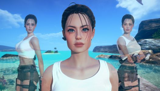 Ai Shoujo, Lara Croft in realistischem 3d animiertem Sex mit mehreren Orgasmen, unzensiert