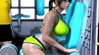 Fitness-mädchen mit dicken möpsen, trainer - Hentai 3D 12