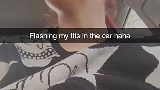 Snapchat - puta masturbação em carro público
