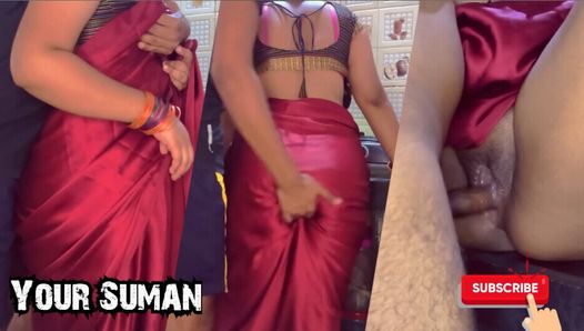 Del 2, indisk sexig styvmamma fångad av styvson medan hon pratar med sin pojkvän
